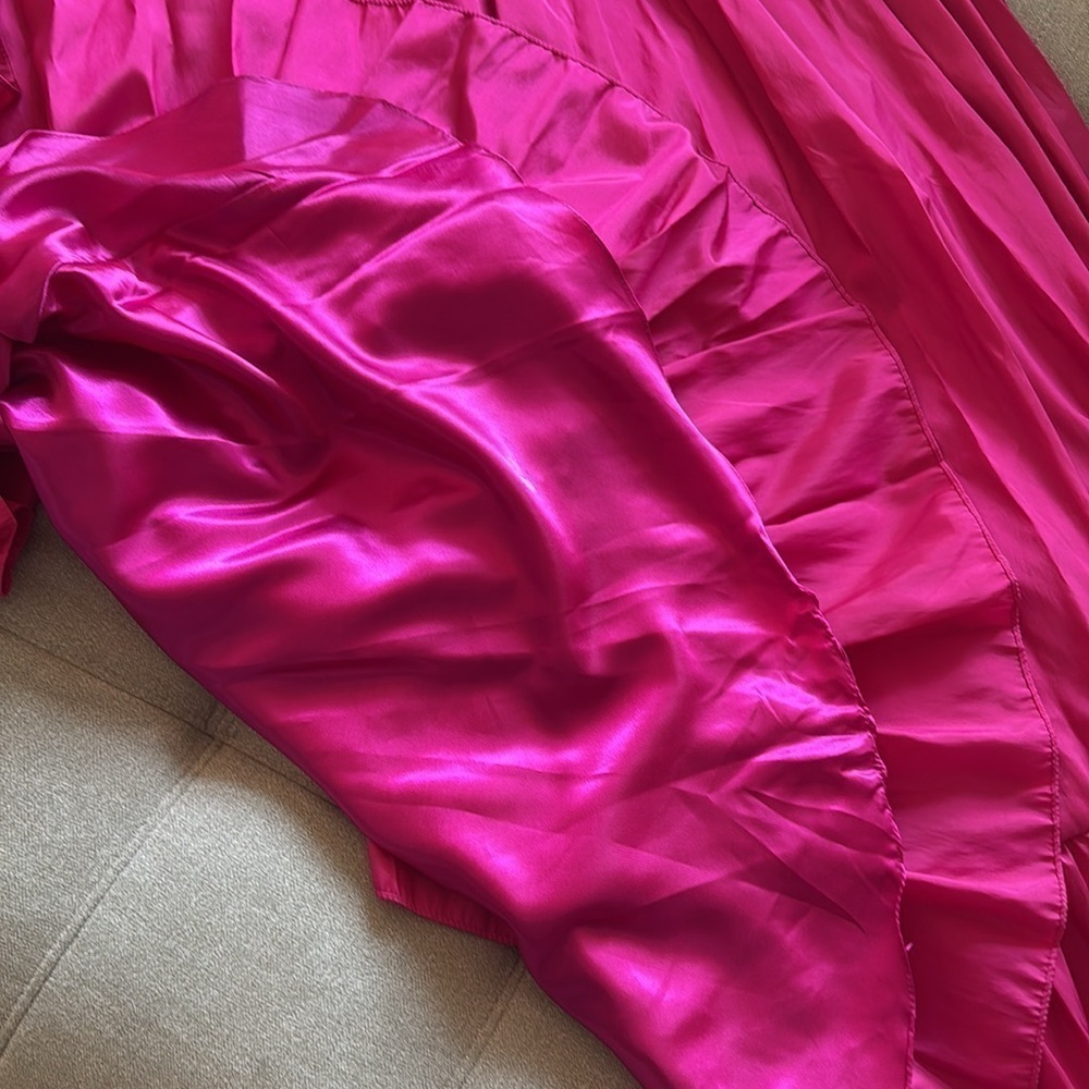 Mac Duggal Long Plus-Size Formal Dress 68525 sz 16W pink ruffle layered gown NWT - Picture 15 of 16